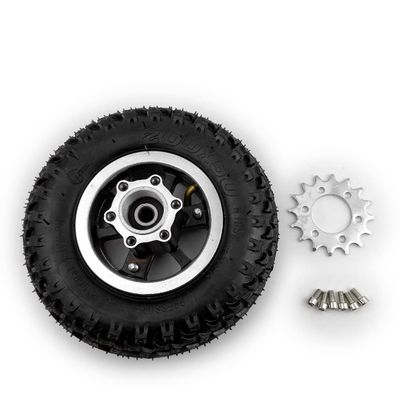 8 Inch Scooter Wheel with 16 Teeth Sprocket Gear Compatible with #410 Chain Components for Electric Cart Conversion Kit