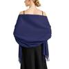 Ciormis Pashmina Shawl and Wraps for women, Wedding Pashmina Scarfs Navy Blue Solid Scarves and Shawls(Navy Blue) view 1