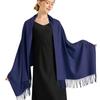 Ciormis Pashmina Shawl and Wraps for women, Wedding Pashmina Scarfs Navy Blue Solid Scarves and Shawls(Navy Blue) view 4