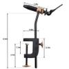 AGOOL Fly Tying Vise - Rotary Fly Tying Vise with Bench Clip Metal Fly Tying Tool Clamp Vise 360 Rotation and Multiple Adjustments for Teasers and Jigs Hooks view 2
