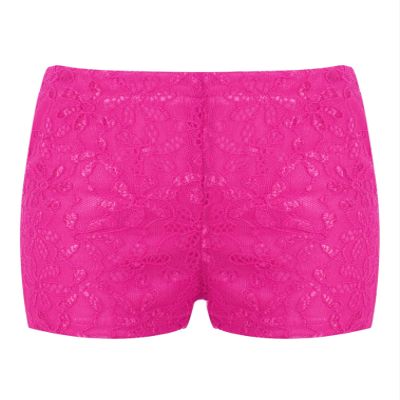 easyforever Girls Lace Shorts Ballet Dance Shorts Tumbling Bottoms Sports Yoga Gymnastics Athletic Shorts Hot Pants Hot Pink 7-10 Years