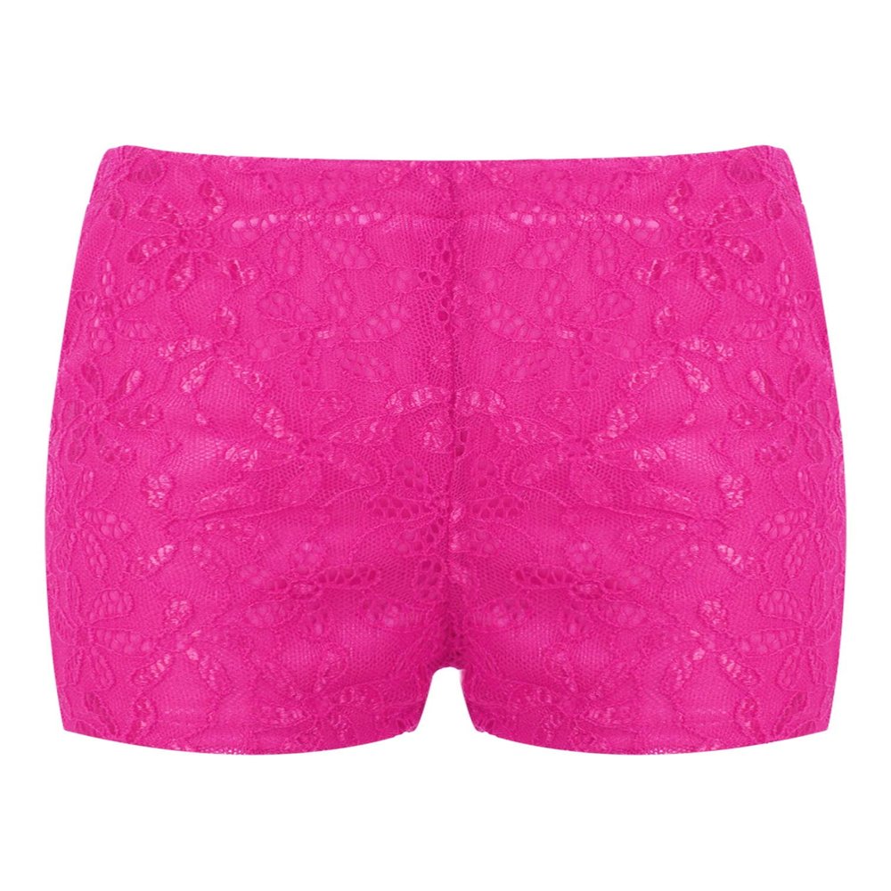 easyforever Girls Lace Shorts Ballet Dance Shorts Tumbling Bottoms Sports Yoga Gymnastics Athletic Shorts Hot Pants Hot Pink 7-10 Years