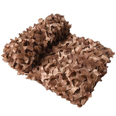 HQVVB Camouflage Net 60% Shading Rate Camouflage Shade Net Suitable for Covering, Hunting, Decoration, Shade, Party, Camping, Outdoor (Color : Brown, Size : 6x10m)