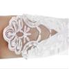 IPENNY Flower Girl Lace Wedding Wrist Long Gloves, Satin Fingerless Dress Gloves with Beaded Sequins for Formal Pageant Ages 8 to 15 Years view 3