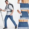MAGCOMSEN Mens Pants Lightweight Quick Dry Athletic Hiking Workout Elastic Waist Sweatpants with Pockets Blue Grey 32 view 4