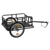 PEXMOR Foldable Bike Cargo Trailer with Universal Bike Hitch, Bicycle Wagon Trailer with 16" Wheels & Reflectors, Large Loading Bike Trailer Storage Cart view 1