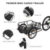 PEXMOR Foldable Bike Cargo Trailer with Universal Bike Hitch, Bicycle Wagon Trailer with 16" Wheels & Reflectors, Large Loading Bike Trailer Storage Cart view 2