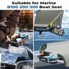 KEMIMOTO Boat Seat Cup Holder for Marine B100 B200, ABS Plastic Boat Caddy Organizer with Drainage & Reserved Installation Holes, Boating Cabin Storage Fishing Accessories Caddy, 2Pcs, Black view 2