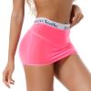 Agoky Women's Mesh See Through Sheer Micro Mini Bodycon Skirt Elastic Waistband Miniskirt Pink One Size view 3