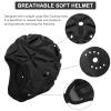 Surlim Soft Helmet for Flag Football Scrum Cap Soft Shell Helmet Rugby Headgear for Youth Adults (Black Pro, Large) view 4