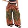 Orient Trail Open Ankle Wide Leg Harem Pants with Pocket - Yoga Flowy Pants for Women Large Mandela Olive view 1