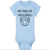 Gaming Baby Onesie and Bib - My Bag Of Holding Is Full - Shield +2 AC (12-18 Month - Blue Fabric - Black Design) view 4
