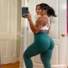 YEOREO Amplify Leggings for Women Seamless Scrunch Leggings Butt Lifting Gym High Waisted Athletic Leggings Mist Blue view 2