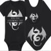 Gaming Baby Onesie and Bib - You Can Certainly Try - Dragon (0-3 Month - Black Fabric - Silver Design) view 1