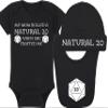 Gaming Baby Onesie - My Mom Rolled A Natural 20 When She Crafted Me (12-18 Month - Black Fabric - White Design) view 1
