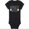 Gaming Baby Onesie - My Mom Rolled A Natural 20 When She Crafted Me (12-18 Month - Black Fabric - White Design) view 4