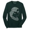 TEEAMORE Notorious RBG Ruth Bader Ginsburg Quotes Shirt Women Feminist Long Sleeve T-Shirt Gifts Forest Green view 1