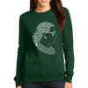 TEEAMORE Notorious RBG Ruth Bader Ginsburg Quotes Shirt Women Feminist Long Sleeve T-Shirt Gifts Forest Green view 3