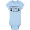 Gaming Baby Onesie - My Mom Rolled A Natural 20 When She Crafted Me (6-12 Month - Blue Fabric - Black Design) view 4