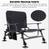 BBHW All Terrain Fishing Chairs Ultralight Collapsible, Lawn Hiking Hunting Ice Fishing Camping Chair, Adjustable Height Portable Outdoor Chair view 4