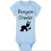 Gaming Baby Onesie and Hat - Dungeon Crawler with Baby - Dungeon Crawler (0-3 Month - Blue Fabric - Black Design) view 4
