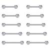 MODRSA Nipple Rings Tongue Rings 14 Gauge Surgical Steel Nipple Piercing Nipple Bar Tongue Piercing Jewelry Tongue Piercing for Women view 1