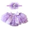 babygdesigns Baby Girl Lavender Tutu Soft and Fluffy - Baby Girl Tutu Skirt with Diaper Cover - Infant Tutu with 2 Headbands - Tutus for Girls view 1