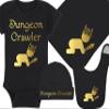 Gaming Baby Hat - Dungeon Crawler (Black Fabric - Gold Design) view 1