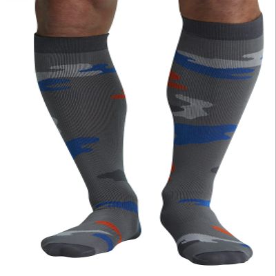 Cherokee Mens Compression Socks, 10-15 mmHg Knee High, Colorful Print, Lightweight, 1 Pair Pack - MPRINTSUPPORT, One Size, Camo Craze