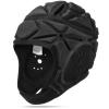 Surlim Soft Helmet for Flag Football Scrum Cap Soft Shell Helmet Rugby Headgear for Youth Adults (Black Pro, Medium) view 1