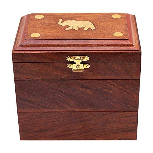 Aleafa Armlet Presents Handmade Wooden Jewellery Box for Women Jewel Organizer Elephant Charm Gift Items #Aport-3041