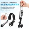 Bike Trailer Hitch Portable Bike Trailer Attachment Bike Trailer Coupler for Wide Range of Bicycle Carriers Trailer Sizes Models Styles Pet Black view 3