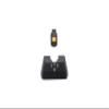Meprolight MEPRO Hyper-Bright Fixed V-Shaped Rear Tritium Day and Night Pistol Sights Compatible with CZ 75,85,97,SP01, with Extra Bright Orange Colored Ring and Green tritium, Black view 2