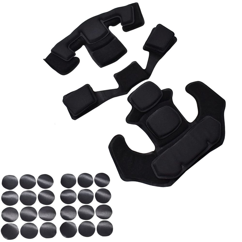 Internal Memory Foam Pads helmet lining Tactical Airsoft Helmet Padding kit Replacement Helmet Liner System Protective Cushion Mat Accessories fit Fast MT MICH IBH AF ACH MK M88 Airsoft Helmet