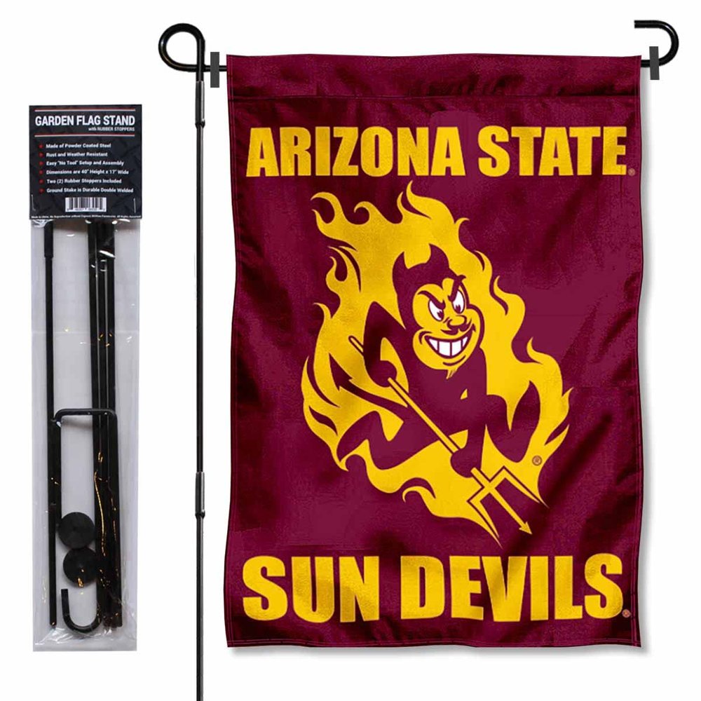 Arizona State Sun Devils Garden Flag with Pole Stand Holder