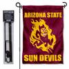 Arizona State Sun Devils Garden Flag with Pole Stand Holder view 1