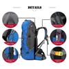 Bseash 60L Waterproof Hiking Camping Backpack with Rain Cover, Large Outdoor Sport Travel Daypack Rucksack for Climbing view 4