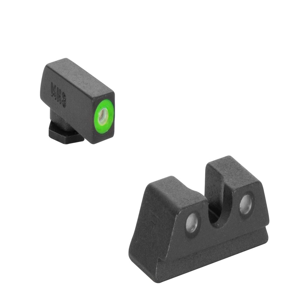 Meprolight Hyper-Bright Taurus GX4 Green Ring/Green Fixed Pistol Sight Set, Handgun Accessory (0465013111)