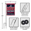 Atlanta Braves 4 Time Champions Garden Flag and Pole Stand Mount view 3