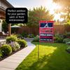 Atlanta Braves 4 Time Champions Garden Flag and Pole Stand Mount view 4
