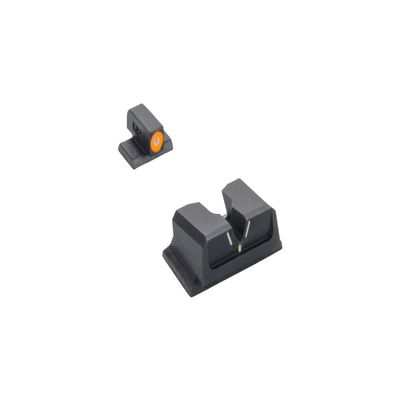 Meprolight Hyper-Bright V-Sight for S&W M&P Full-Size/Compact, Orange/Green Fixed Pistol Sight Set (0417103131)