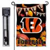 Bengals Fall Seasonal Garden Flag and Flagpole Mount view 1