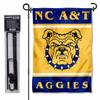 College Flags & Banners Co. North Carolina A&T Aggies Garden Flag with Stand Holder view 1