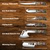 LYTACTICS Hunting Deer Knife Set Field Dressing Kit Forest Portable Butcher Game Processor Set, 12 Pieces view 3