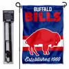 Buffalo Bills Throwback Retro Vintage Garden Flag and Flagpole Mount view 1