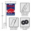 Buffalo Bills Throwback Retro Vintage Garden Flag and Flagpole Mount view 3