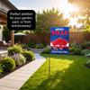 Buffalo Bills Throwback Retro Vintage Garden Flag and Flagpole Mount view 4