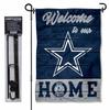 Dallas Cowboys Welcome To Our Home Garden Flag and Flagpole Mount view 1