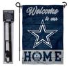 Dallas Cowboys Welcome To Our Home Garden Flag and Flagpole Mount view 2