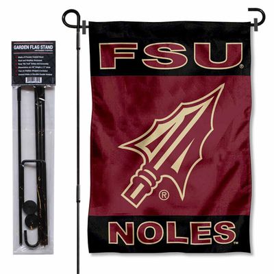 Florida State FSU Noles Arrow Garden Flag with Pole Stand Holder